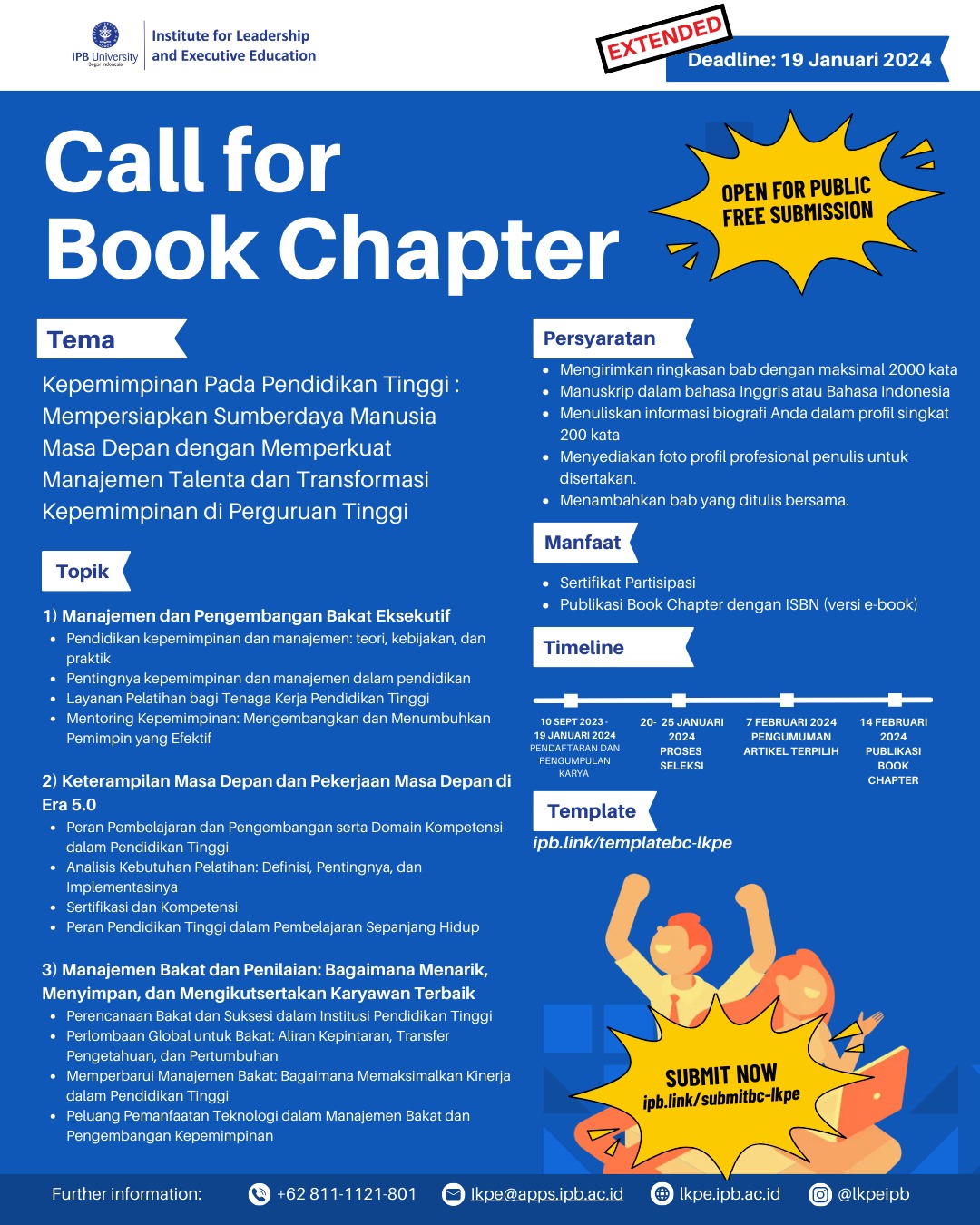 Perpanjangan Waktu Call for Book Chapter: LKPE 2023