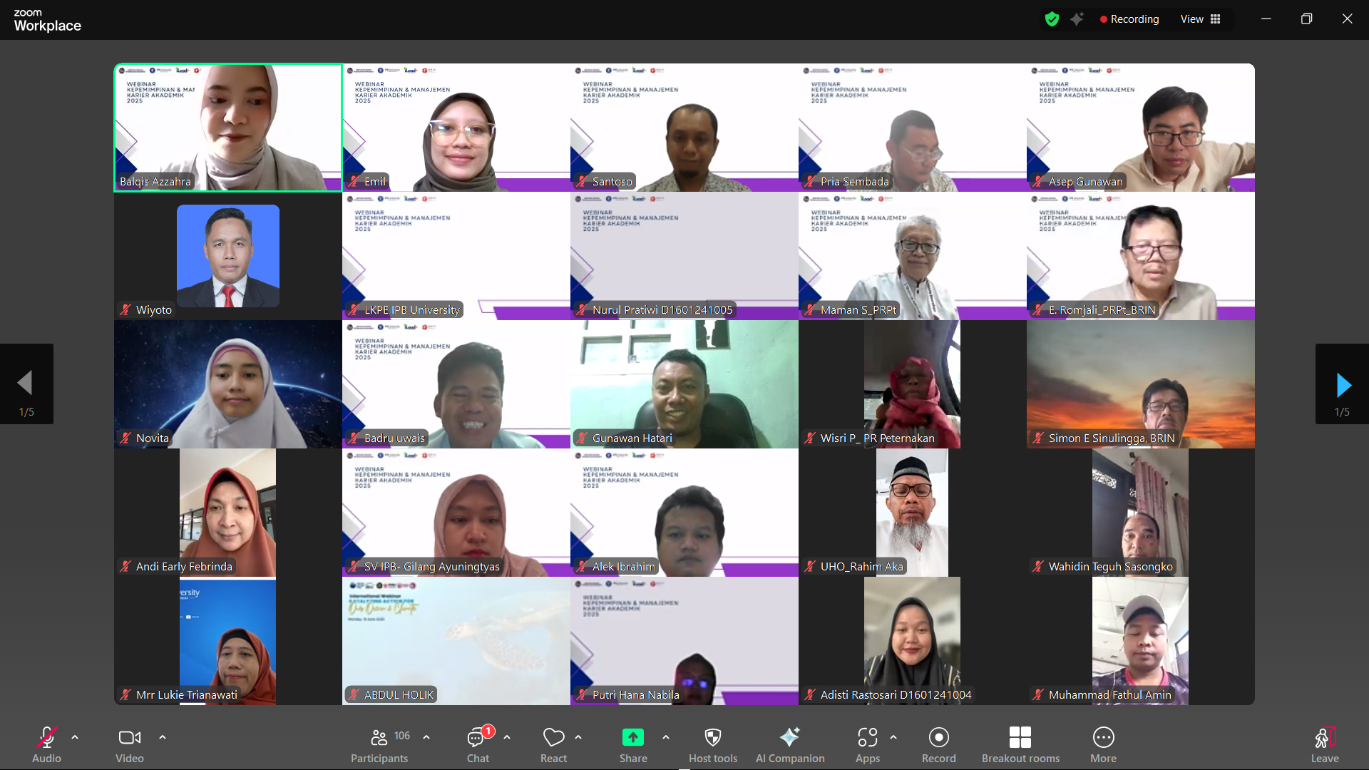 Dorong Ekosistem Akademik Unggul, LKPE Gelar Webinar Nasional Kepemimpinan dan Manajemen Karir