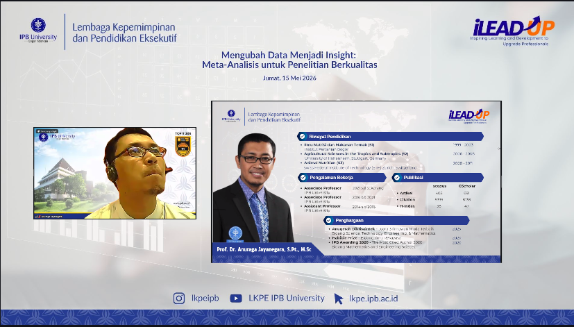 LKPE IPB University Gelar Webinar Strategi Mengubah Data Menjadi Insight Melalui Meta-Analisis untuk Riset Berkualitas