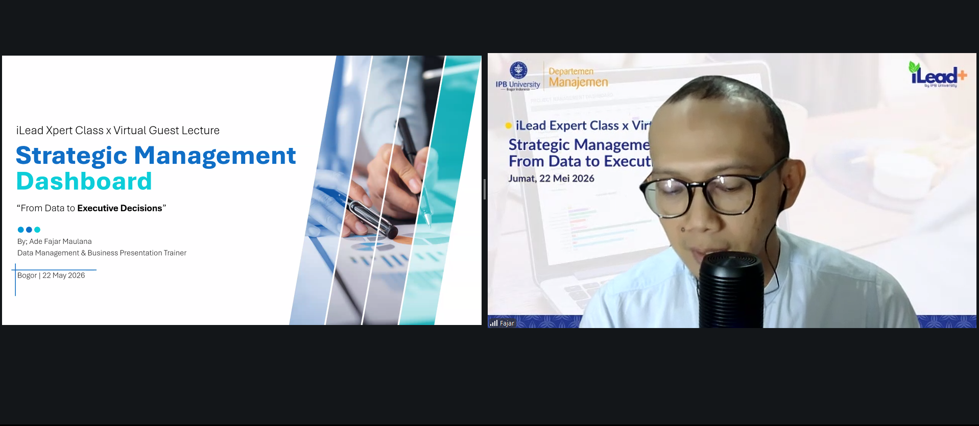 LKPE IPB University dan Departemen Manajemen FEM IPB University Gelar Webinar “Strategic Management Dashboard: From Data to Executive Decisions”