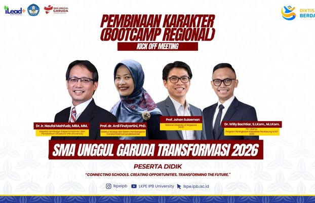 Kick-Off Pengembangan Karakter (Bootcamp Regional) SUGT 2026 : Membentuk Peserta Didik Berkarakter, Berjiwa Pemimpin, dan Berwawasan Global Menuju Indonesia Emas 2045