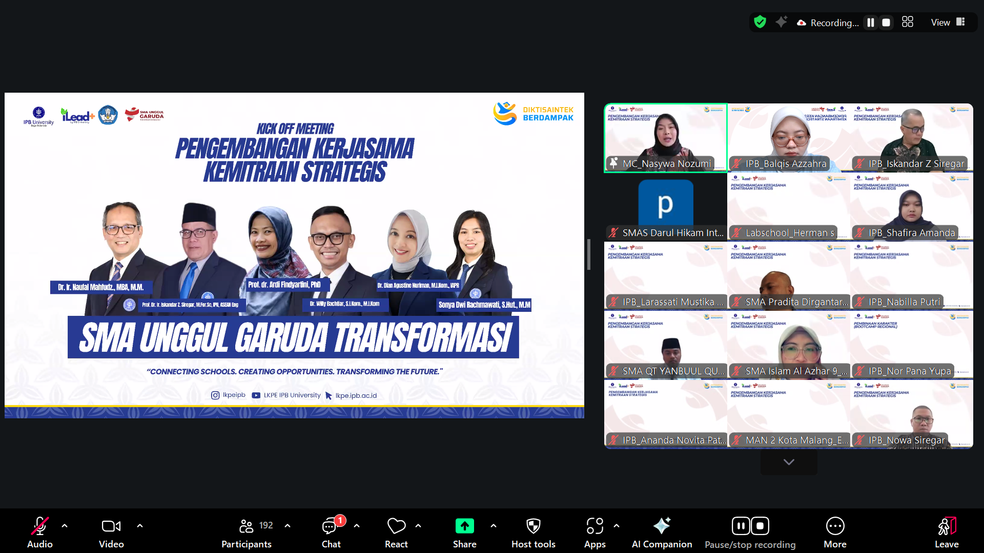 Kick-Off Meeting Pengembangan Kerjasama/Kemitraan Strategis SUGT 2026: Membangun Kemitraan Bermakna untuk Penguatan Ekosistem Pendidikan